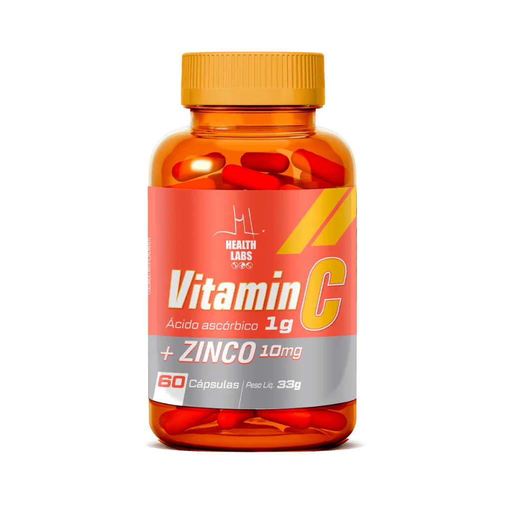 Vitamin C 1G Zinco 60 Cápsulas - Health Labs em Oferta na Shopee