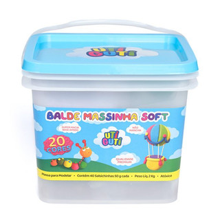 Massa para Modelar Colorida 50g UTIGUTI Massinha Soft, Balde de 40 Unidades, 20 Cores em Oferta na Shopee