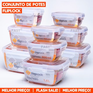 Kit 9 Potes Marmita Hermética Organizador de Geladeira Com Tampa de Alta Vedação Vai ao Micro-ondas Plástico Resistente em Oferta na Shopee