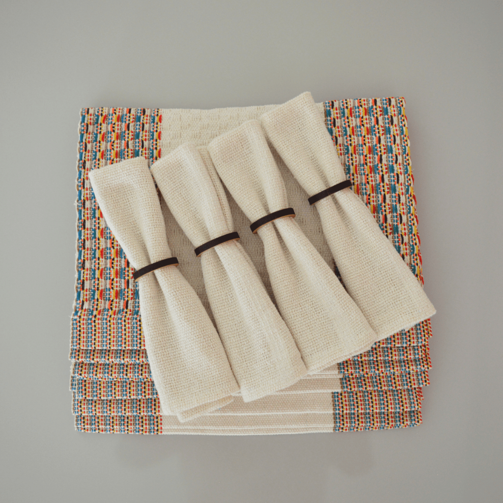 Kit Jogo Americano 4 Lugares Mesa Posta De Alto Padrão Luxo 100% Algodão Feito Em Tear Min...