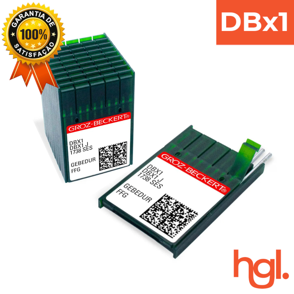 Agulha Reta Cabo Fino Industrial DBX1 Groz Beckert p/ Máquina de Costura Industrial