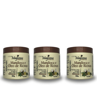 Kit Mandioca 3 Produtos 3x500ml - 3 Máscaras - Fortalecimento Capilar em Oferta na Shopee