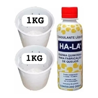Kit 2 Formas Para Queijo Minas 1kg +1 Coalho Liguido Hala em Oferta na Shopee