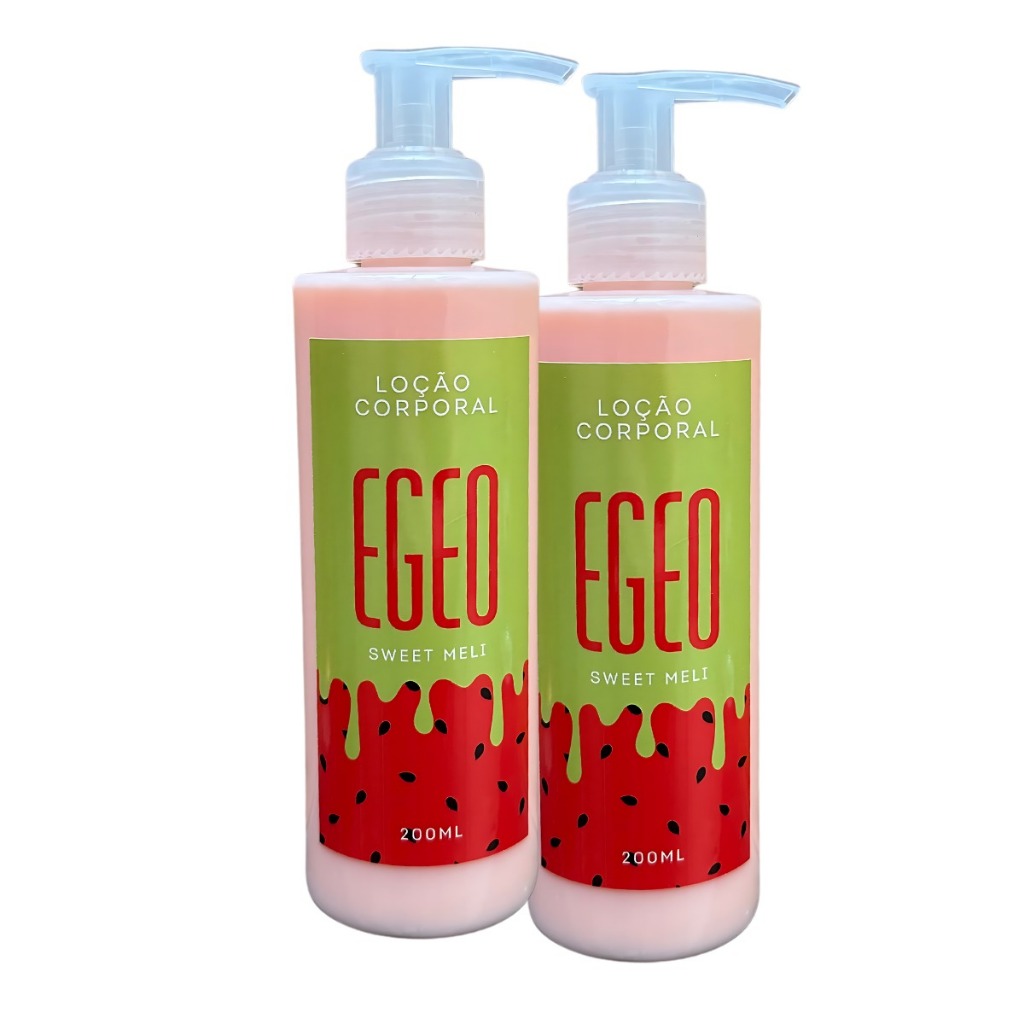 Kit 2 Cremes Corporal Egeo Melancia Feminino - Egeo Sweet Meli 200ml cada