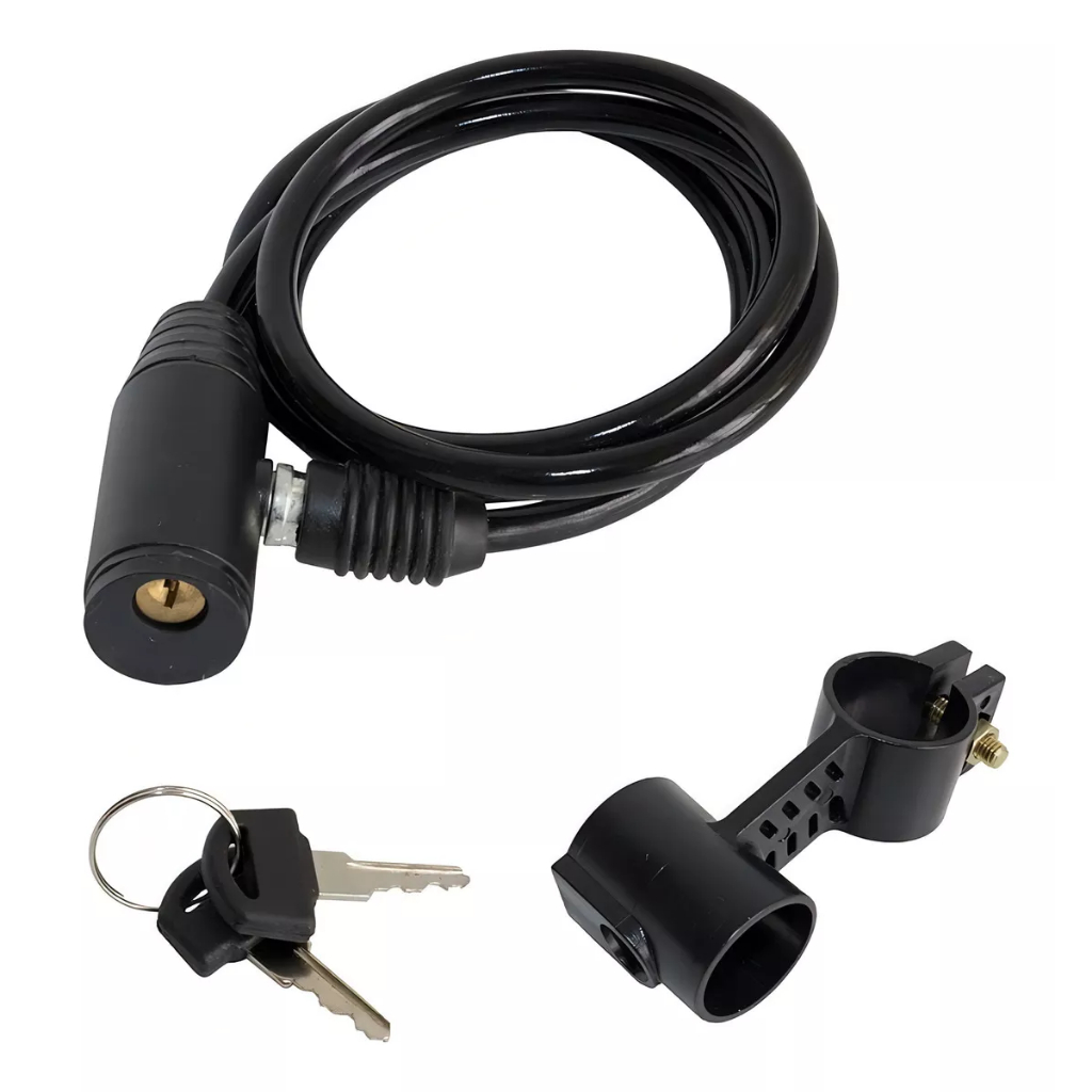 Trava Segurança Cadeado Para Bicicleta Com Suporte 2 Chave em Oferta na Shopee