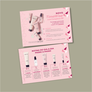 Pct 100 und Folheto Apresentação Novo Time Wise com Completo 3D Mary Kay (Rotina Completa) em Oferta na Shopee