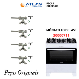 Kit 4 Ramais bocas fogão Atlas Mônaco top glass 4 e 5 bocas totalmente originais a pronta entrega. em Oferta na Shopee