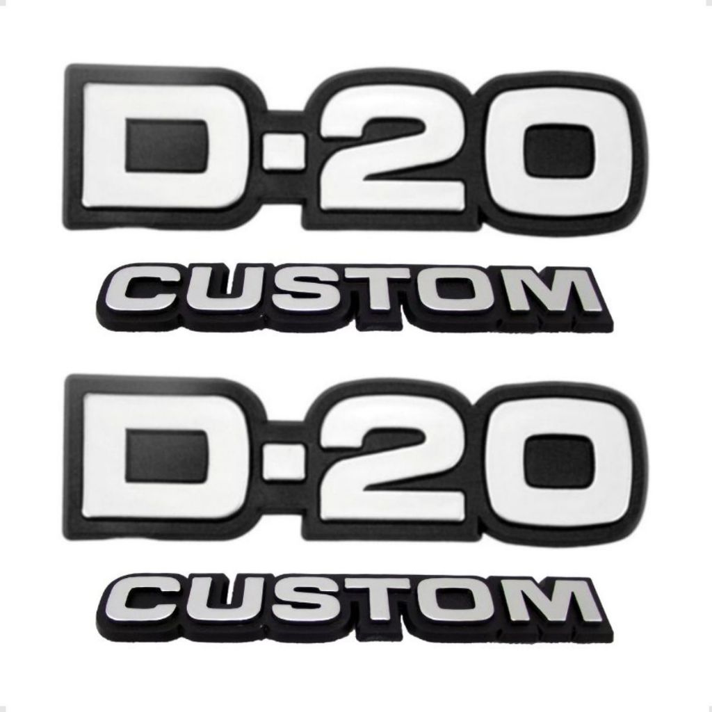 Emblemas 2 D-20 E 2 Custom Pick-up Gm Chevrolet D20