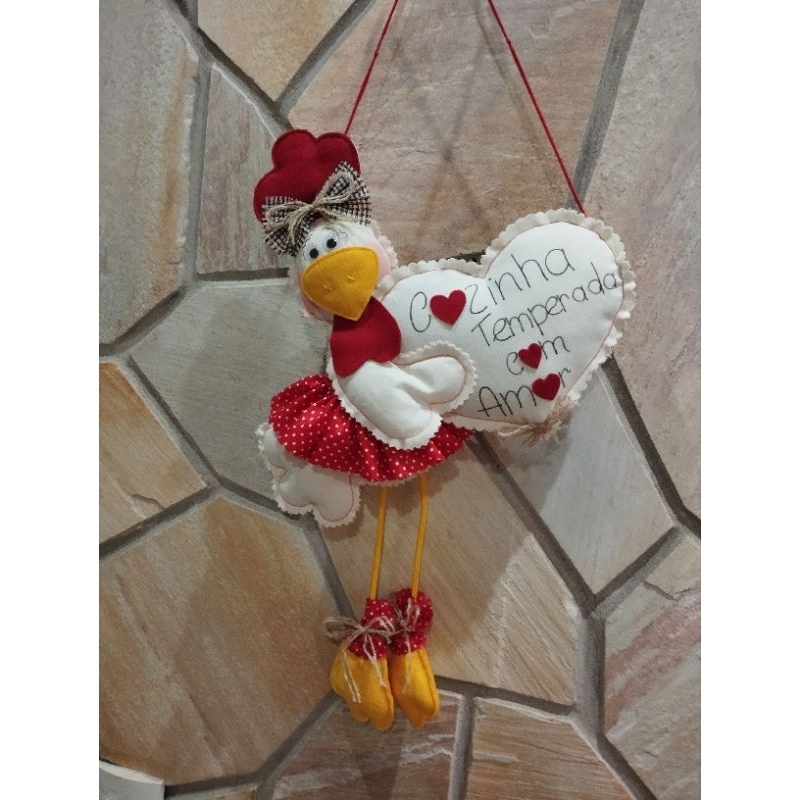 galinha perna de corda coração em Oferta na Shopee