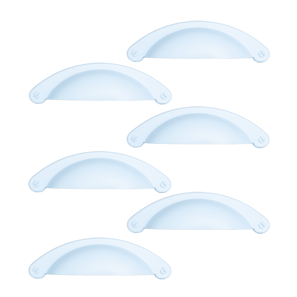 6 Peças Puxador Concha Para Gaveteiro Cômoda Quarto Menino Menina 6,4cm
