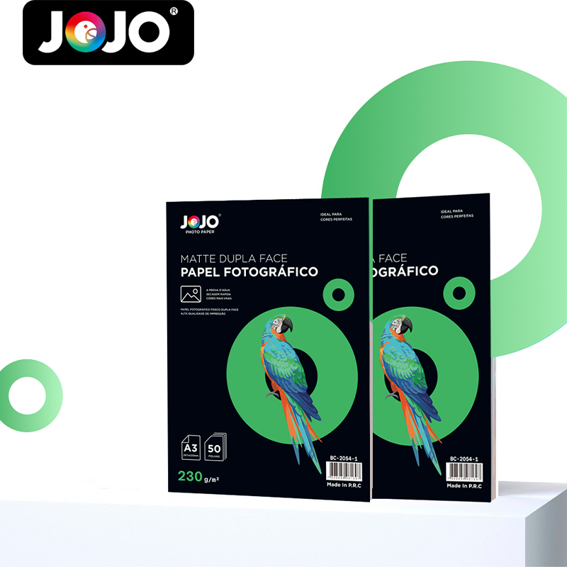 Papel Matte (fosco) 230g A3 - Dupla Face -50 Folhas JOJO Original Prova dagua em Oferta na Shopee