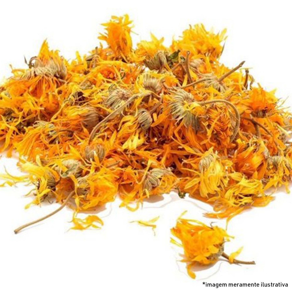 Calêndula - Erva Seca/ Erva in Natura 100g Calêndula Em Flores para Chá - Legítima
