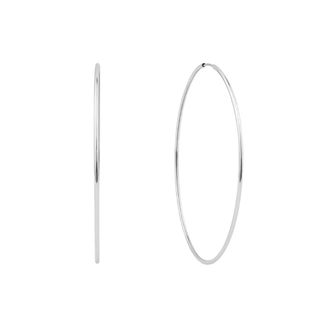 Argola Feminina de Prata 925 Redonda 75mm em Oferta na Shopee