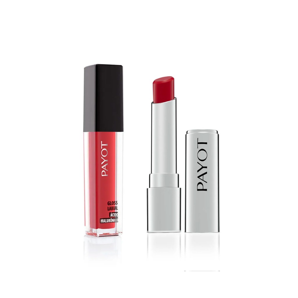 KIT LIPS PAYOT - 10: Gloss FLORIPA + Batom VERMELHO - Beauty