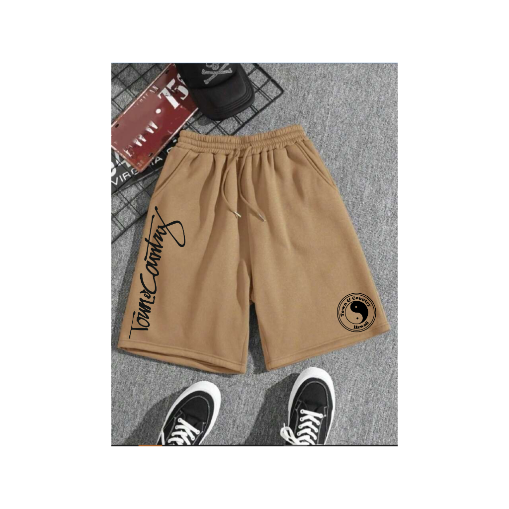 Bermuda Short Moletom Hawaii Country Algodão Streetwear Casual