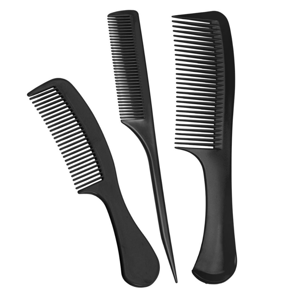 Kit Econômico de Pentes 3 Peças Preto - Santa Clara em Oferta na Shopee