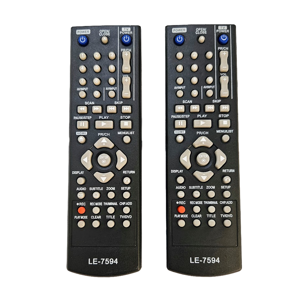Controle Remoto Compatível com DVD c/ Gravador LG 6711R1P089B/L LE-7594