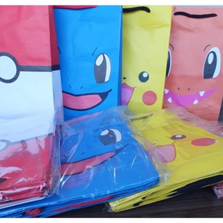 Kit com 10 Sacolas de Papel Pokemon Tamanho Medio 23x16x7 em Oferta na Shopee