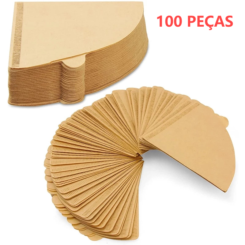Filtro Natural Para Hario V60 Tamanho 02 Pacote C/100 Unidades em Oferta na Shopee