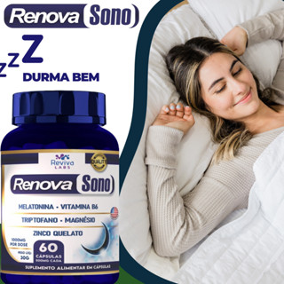 RenovaSono - 60 Caps. -  ( Melatonina, Triptofano, Vitamina B6, Zinco, Magnésio )