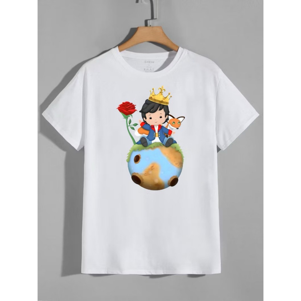 Camiseta O Pequeno Príncipe Infantil do 04 ao 16 Colorida Desenho Animado Game Game Jogos Camisa algodão Unissex 03