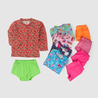 Conjunto Uv Infantil Blusa Menina menino Proteção Solar Bebê Moda Praia Piscina em Oferta na Shopee