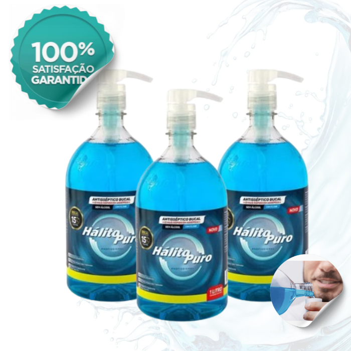 Kit 3x Litro Enxaguante Sem álcool Com Válvula Dosadora Pump para banheiro Envio 24h