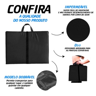 Colchonete Dobrável Maleta Azul Rosa Preto Reabilitação Fisioterapia Academia Pilates Fitness em Oferta na Shopee