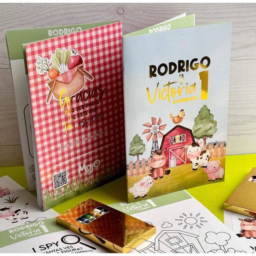 Kit de Colorir Giz de Cera  Personalizado em foil  | Revistinha | Lembrancinhas | Festa infantil | Aniversário |
