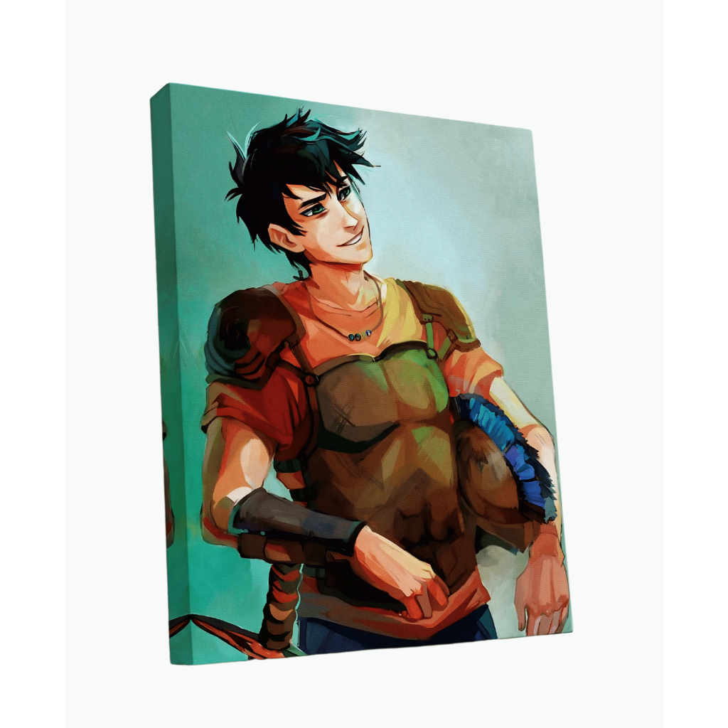 Tela Decorativa Percy Jackson Personagens Livros 30x40cm