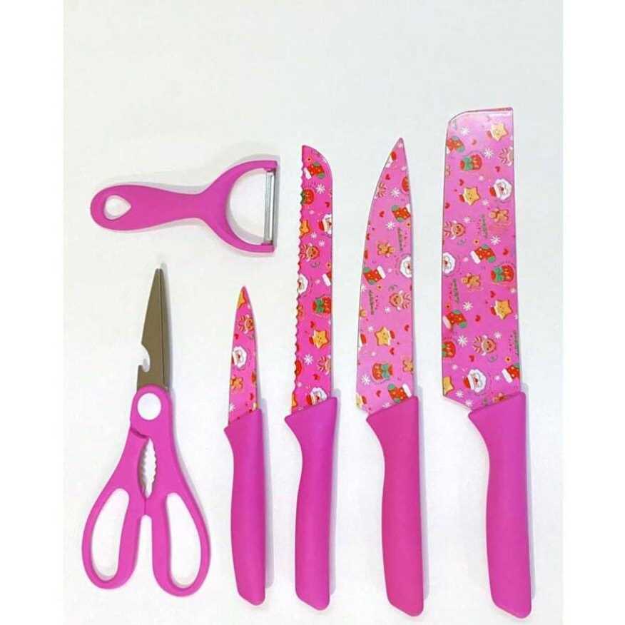 Conjunto de Facas Natalinas - 6 Peças