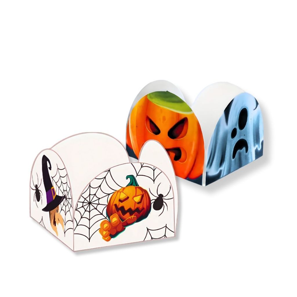 Kit 50 Forma Forminha Brigadeiro Halloween Enfeite Mesa Decoração Doces