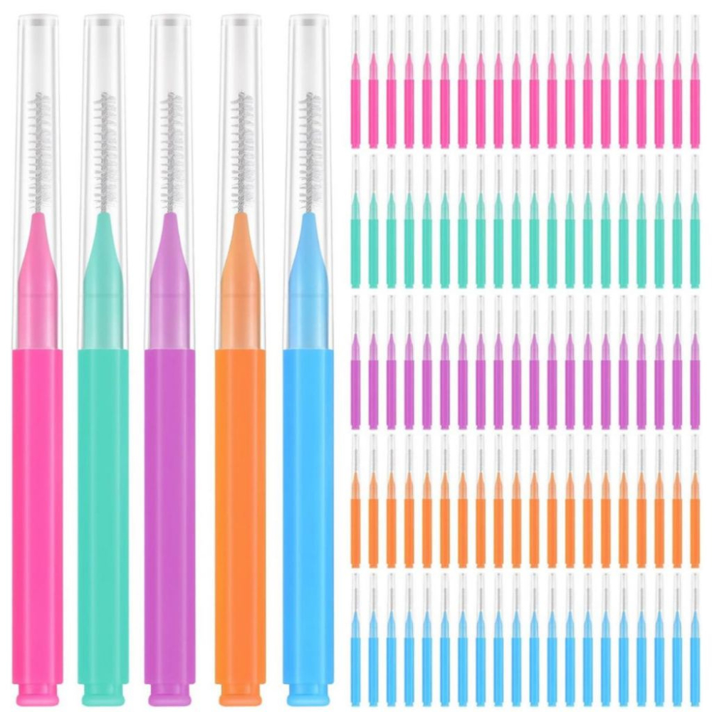 50un Escova de Dente Interdental Dental Picks Escovinha para limpeza
