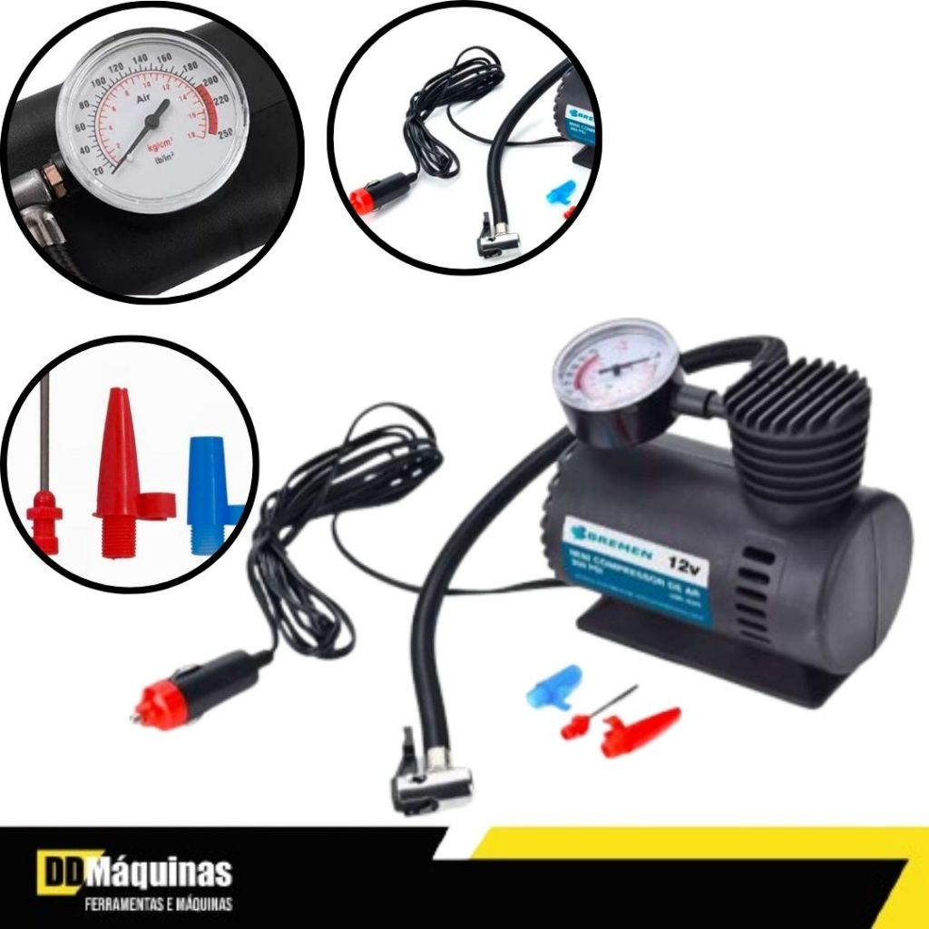 Mini Compressor em Polipropileno 12V - Bremen em Oferta na Shopee