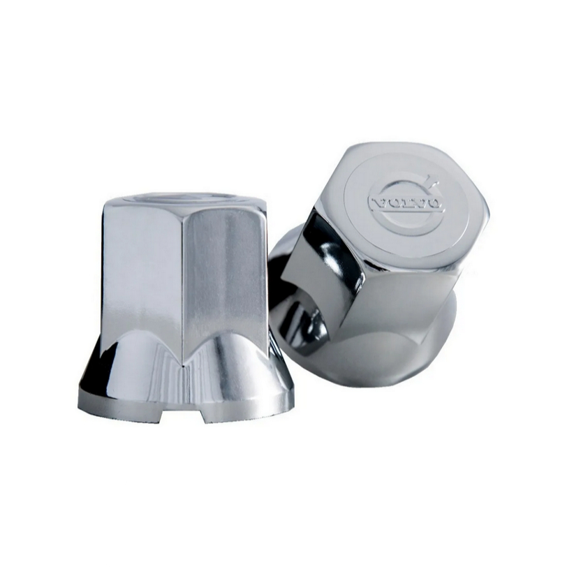 Kit 20 Capa Da Porca Compativel Volvo Logo Cromada Caminhao 33mm
