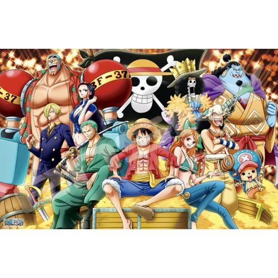Painel de Festa em Lona 2x2m Personalizado em Lona Fosca - Tema One Piece