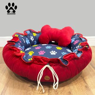 Cama Pétala para Pet Almofada com Tamanho ajustável - Dupla face