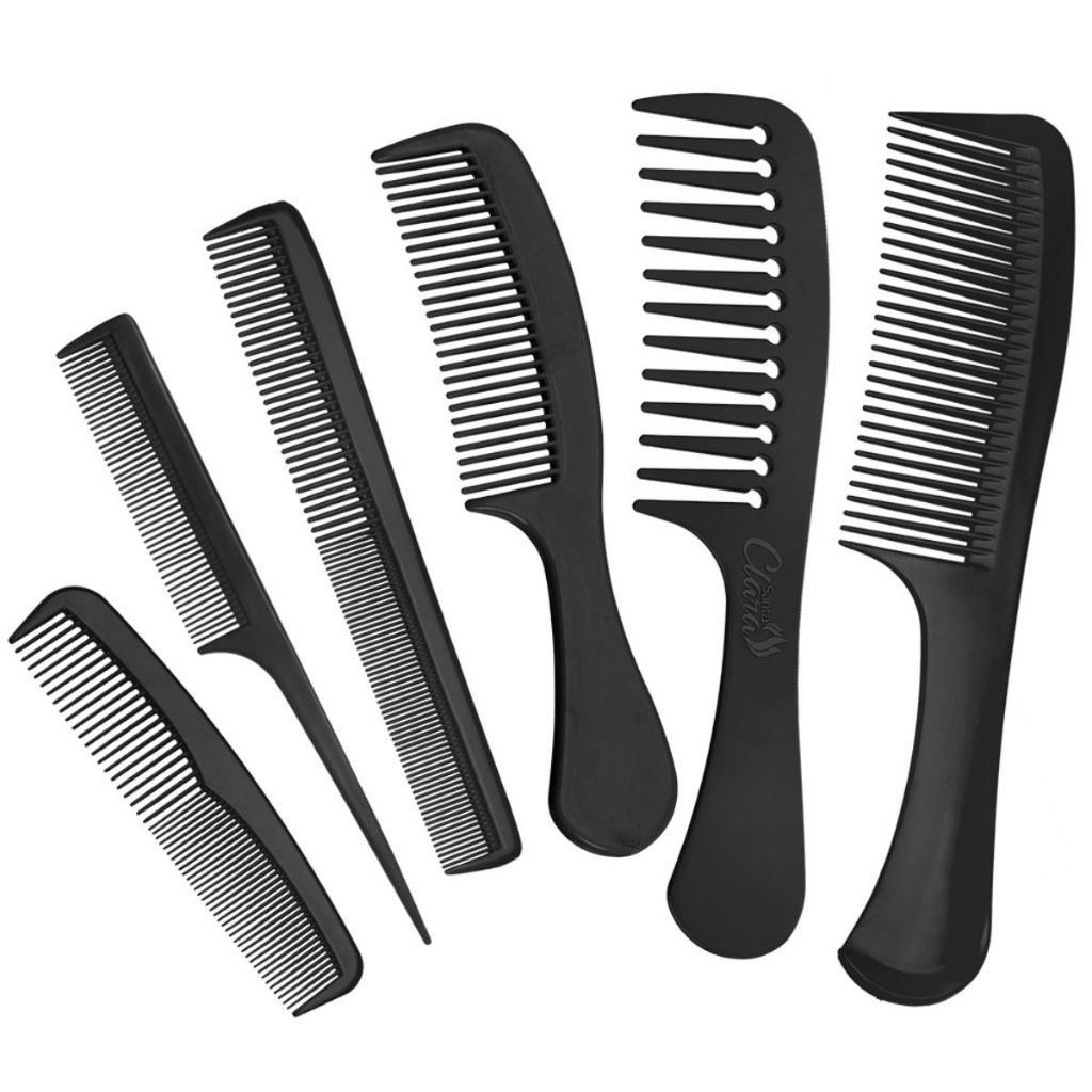 Kit Econômico de Pentes 6 Peças Preto - Santa Clara em Oferta na Shopee