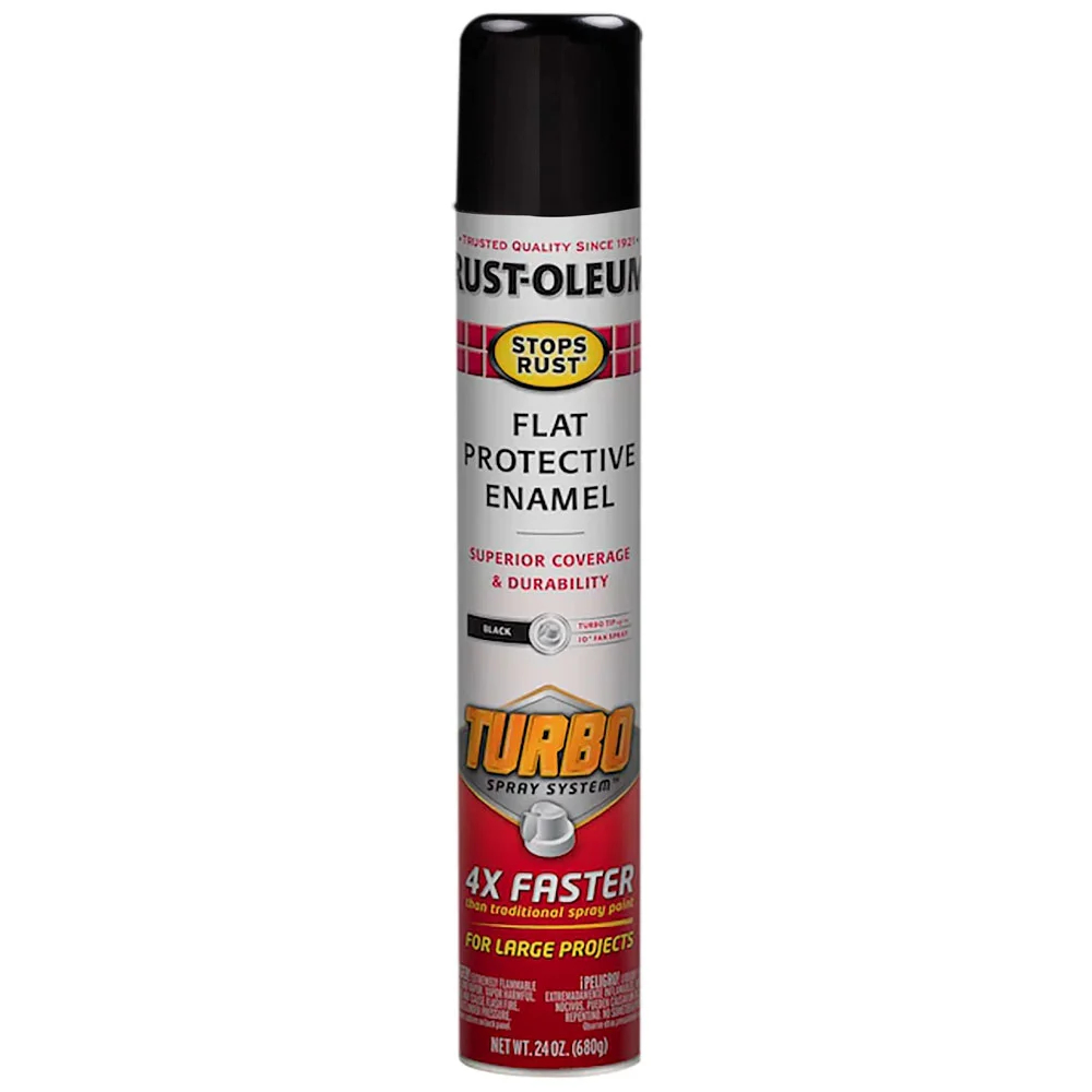 Tinta Esmalte Spray Antiferrugem Stops Rust Turbo Preto Brilhante Rust Oleum 680ml em Oferta na Shopee