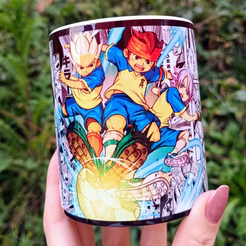 Caneca Porcelana Inazuma Eleven Super Onze Anime