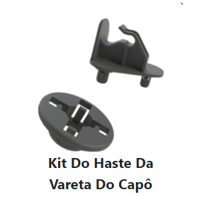 Kit Travas Presilhas de Sustentação da Vareta do Capô Nissan Kicks   Sentra Plast Car