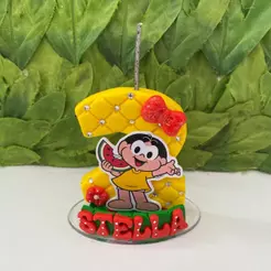 Vela biscuit / magali /topo de bolo / personalizado