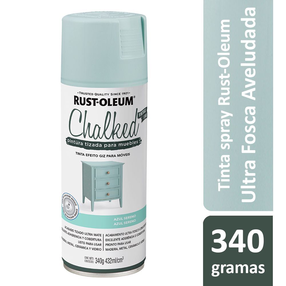 Tinta Chalked Efeito Giz Ultra Fosco Azul Calmo Lata Rust-Oleum - Home & Living