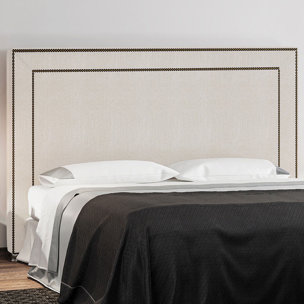 Cabeceira Cama Box Casal King 195 cm P05 Berlim Linho Creme - Lyam Decor em Oferta na Shopee
