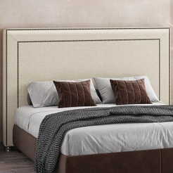 Cabeceira Cama Box Casal 140 cm P05 Berlim Facto Dunas Pérola - Lyam Decor