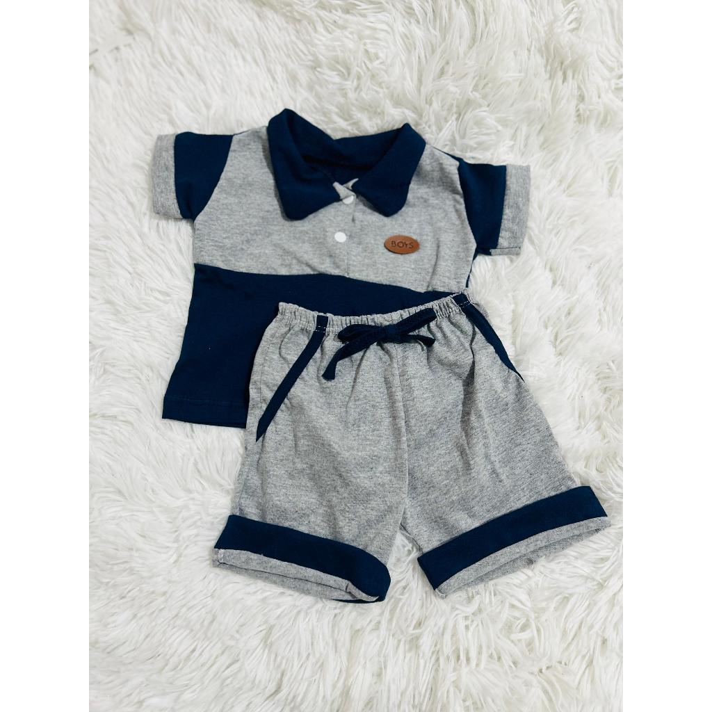 Conjunto Bebê Mauricinho com camisa e short até 6 meses em Oferta na Shopee