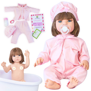 Boneca Bebê Reborn Silicone Bebe Barata Realista 100% Vinil siliconado + itens em Oferta na Shopee