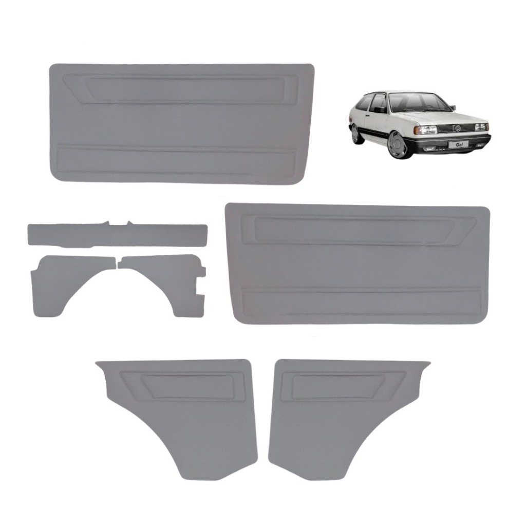 Kit Forro Gol 89/94 Porta + Lateral Traseira + Mala Cinza SEM LIMPADOR