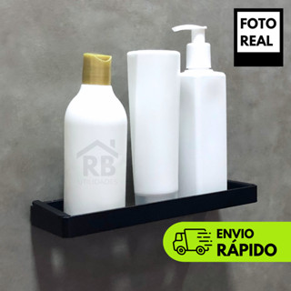 Porta Shampoo - Suporte Prateleira para Banheiro - Preto - Cromado - Branco - Rose Gold - Decoração Banheiro em Oferta na Shopee