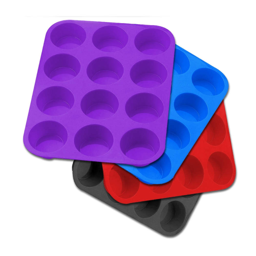 Forma Silicone Faz 12 Cupcakes Kehome *Cor Sortida*